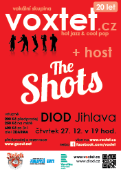 Voxtet + The Shots - Vánoční koncert - čtvrtek 27. 12. 2018 v 19:00, DIOD &ndash; divadlo otevřených dveří, Jihlava